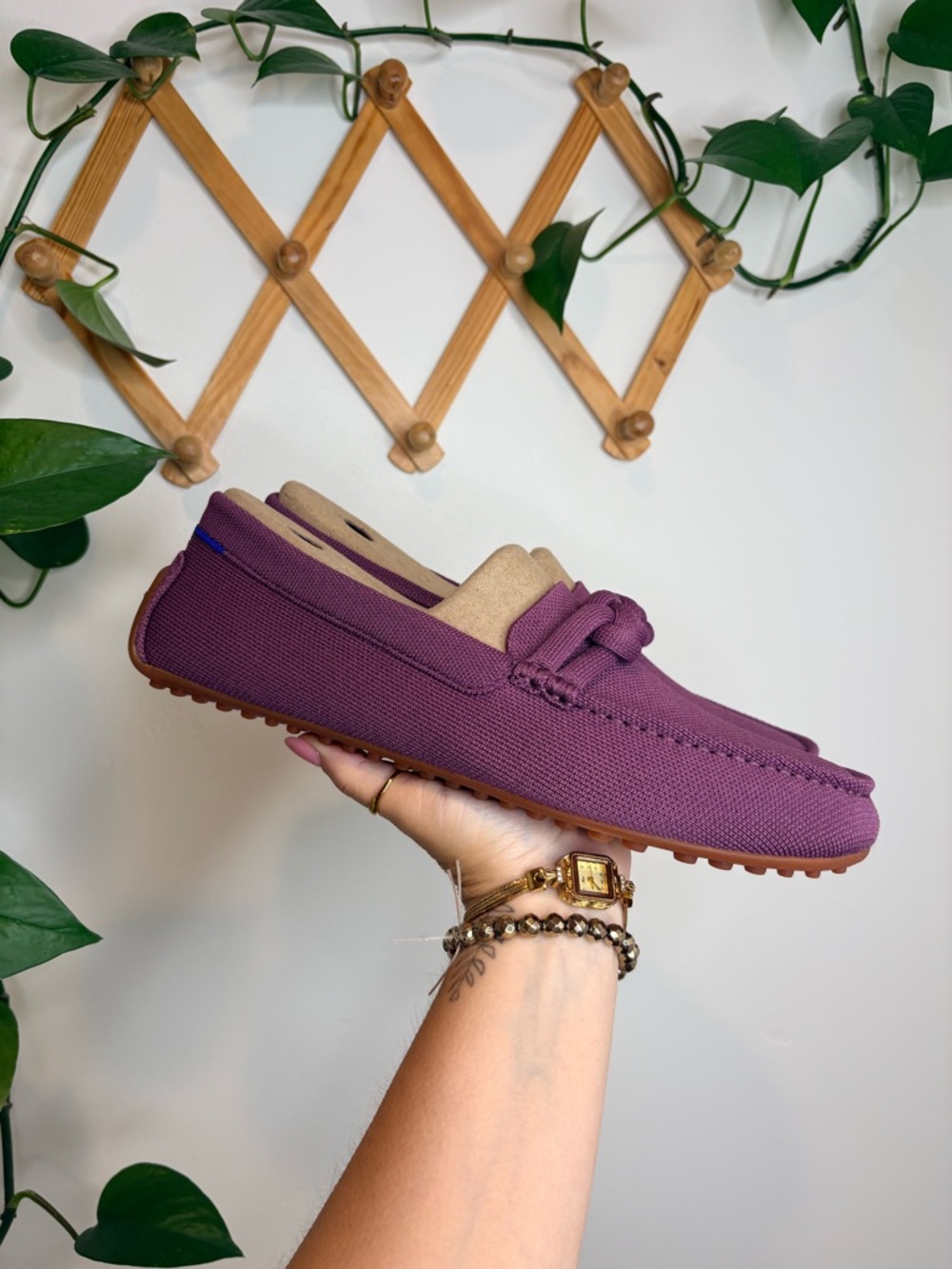ROTHYS The Braid Driver Purple Loafer